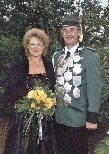 Les Watkins and wife. Les is due to give up his chain of office in May of this year after two hectic years as 'Altstadt Dorsten Sch�tzenk�nig'.