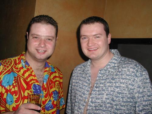 Like the shirts? - James Macdonald and Neil Carter @ 'Summer Break 2003' - Go Parc, Herford on 16th April 2003 (More pictures of the night are now online @ www.yoolie.de)