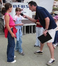 Brian Nero with more willing volunteers...