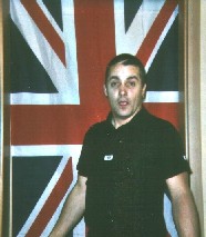 Pete in awe... Can you spot the Union Flag?