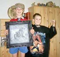 Tony and Philipp from G�tersloh - Complete with Manowar goodies. Are they anything like Steps?