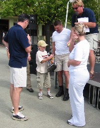 The Winners collect their prize...