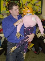 Neil with 'Best Guy' winner. Created by Samantha Prye.