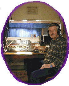 Lighting jock Manfred hiding in the sound booth...