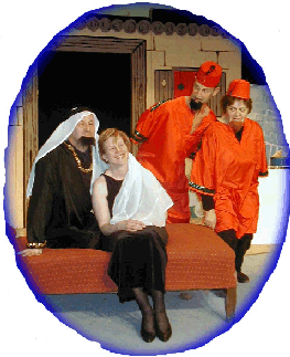 The Evil Saladin and Yasmin with humble servants Oshgosh & Babu